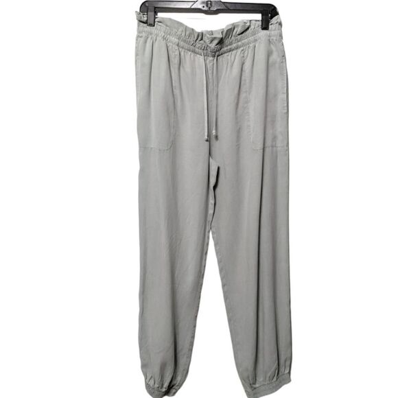 NWOT CLOTH & STONE Smocked Tie Waist Tencel Jogger Pants L - Picture 2 of 9